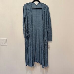 Brand New LuLaRoe Size M Dusty Blue Sarah Cardigan